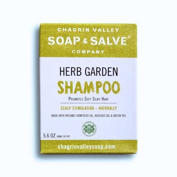 chagrin valley soap and salve herb garden shampoo bar