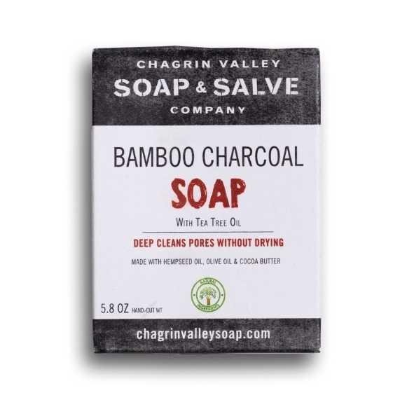 Chagrin Valley soap and salve bamboo charcoal zeep bar