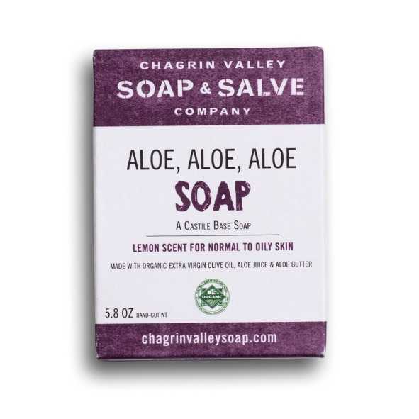 Chagrin Valley soap and salve aloe zeepbar