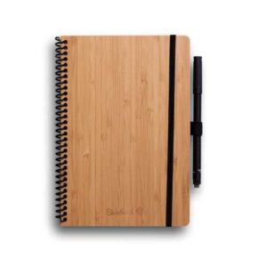 Uitwisbaar notitieboek a5 bamboe kaft